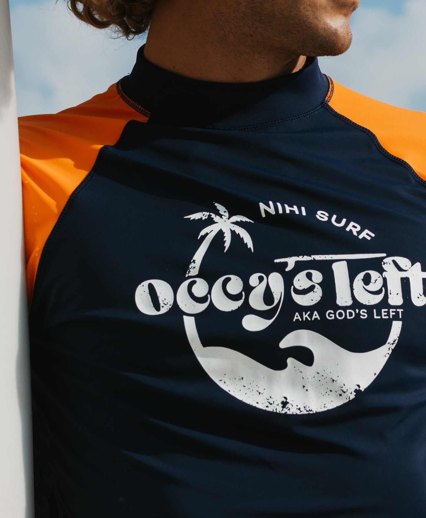 Blue and Orange Occys Left Rashguard Men