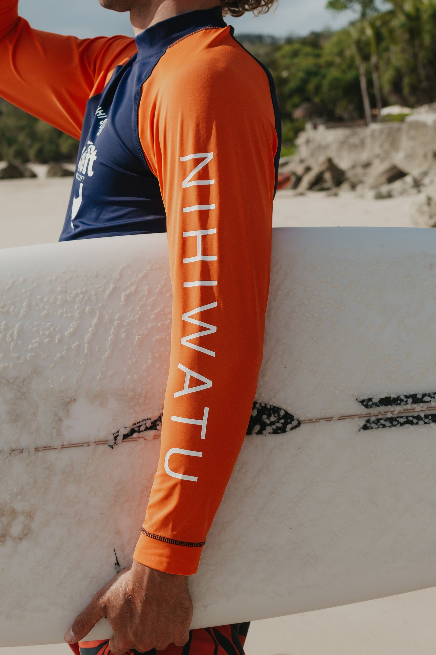 Blue and Orange Occys Left Rashguard Men