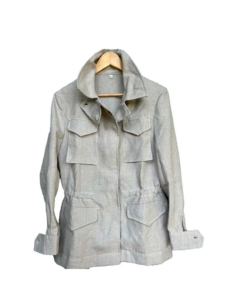 Sumba Jacket in Natural Linen